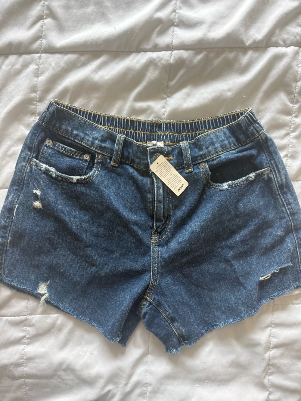 Aerie Women's Dark Blue Denim Cutoff Shorts